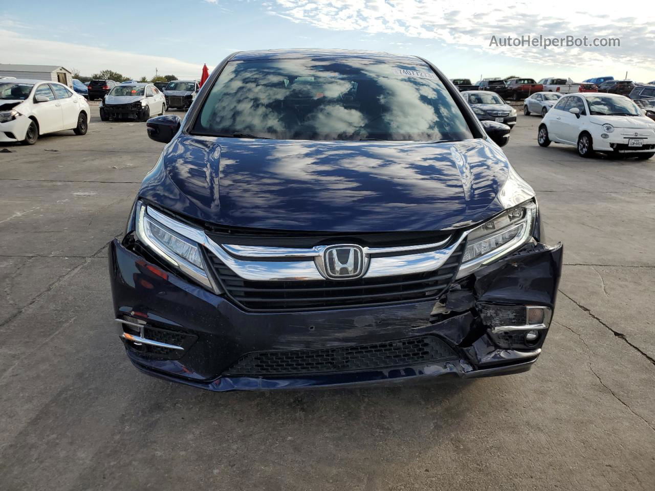 2019 Honda Odyssey Elite Синий vin: 5FNRL6H94KB006327