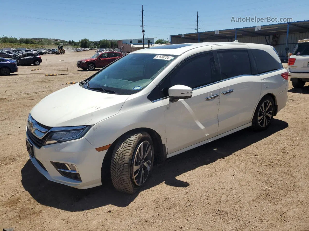 2019 Honda Odyssey Elite White vin: 5FNRL6H94KB041479