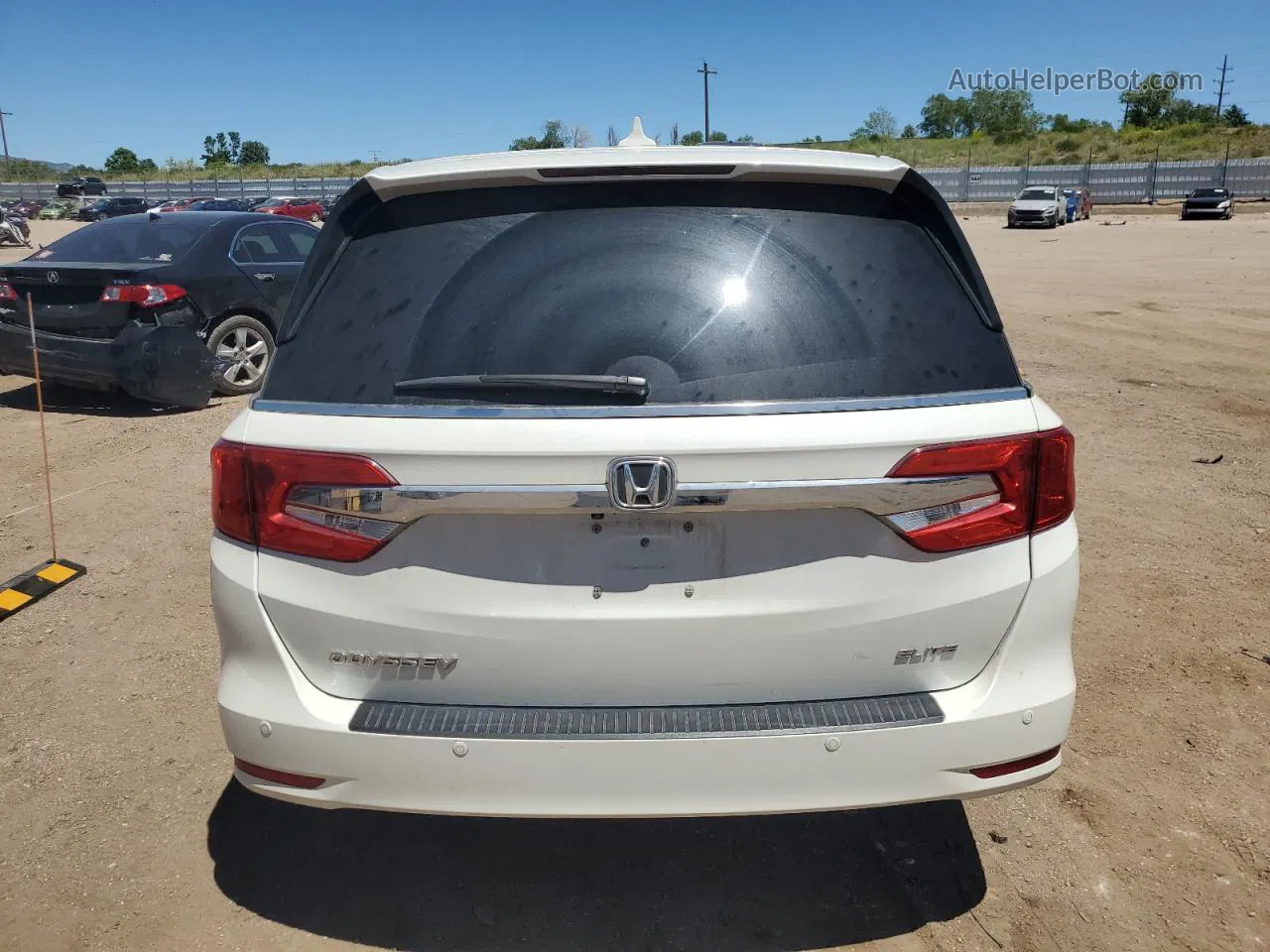 2019 Honda Odyssey Elite White vin: 5FNRL6H94KB041479