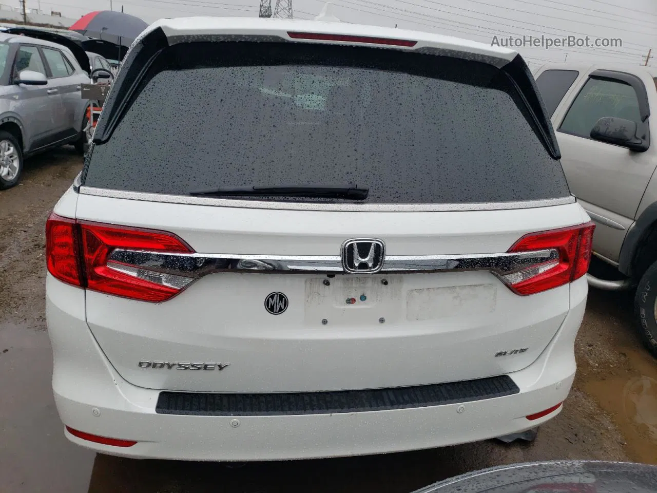 2020 Honda Odyssey Elite White vin: 5FNRL6H94LB010735