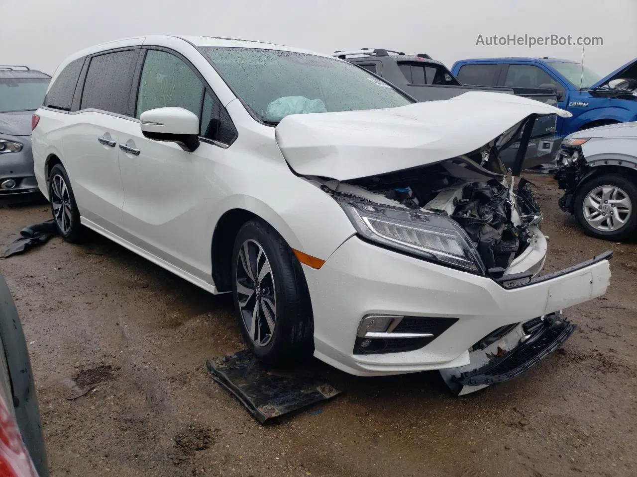 2020 Honda Odyssey Elite White vin: 5FNRL6H94LB010735