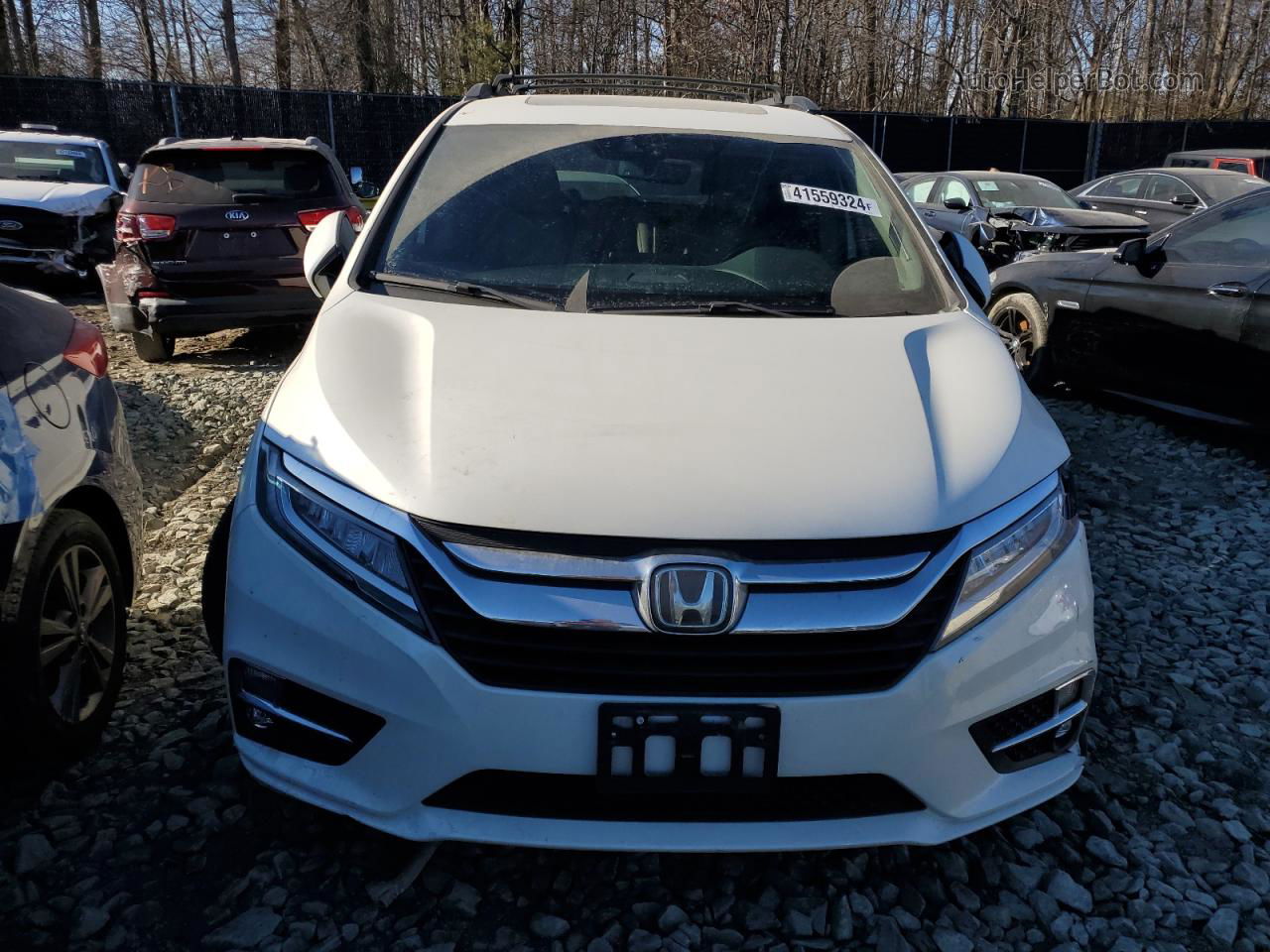 2019 Honda Odyssey Elite White vin: 5FNRL6H95KB005798