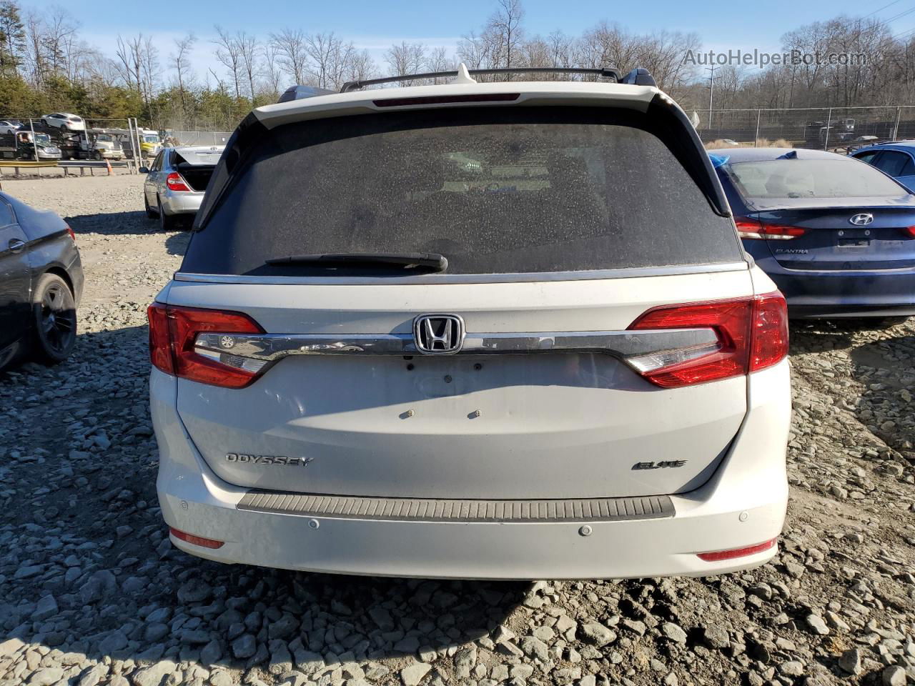 2019 Honda Odyssey Elite White vin: 5FNRL6H95KB005798