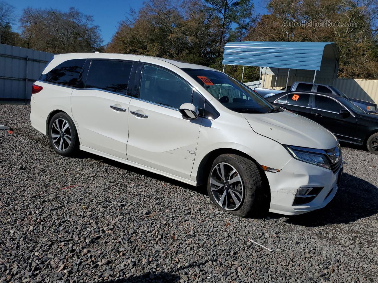 2019 Honda Odyssey Elite Белый vin: 5FNRL6H95KB036789