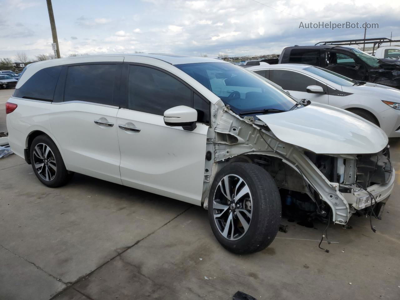 2020 Honda Odyssey Elite White vin: 5FNRL6H95LB011845