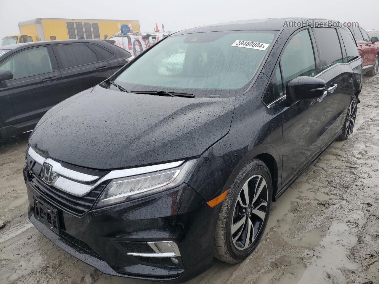 2020 Honda Odyssey Elite Черный vin: 5FNRL6H96LB007304