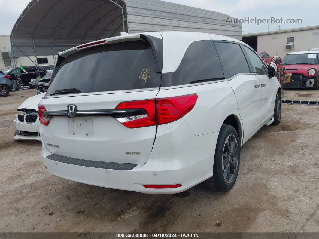 2021 Honda Odyssey Elite White vin: 5FNRL6H97MB016918