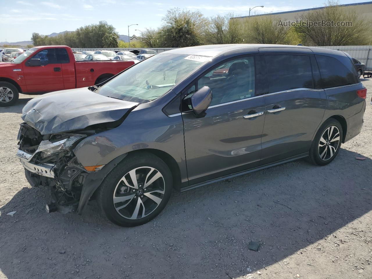 2019 Honda Odyssey Elite Gray vin: 5FNRL6H98KB048581