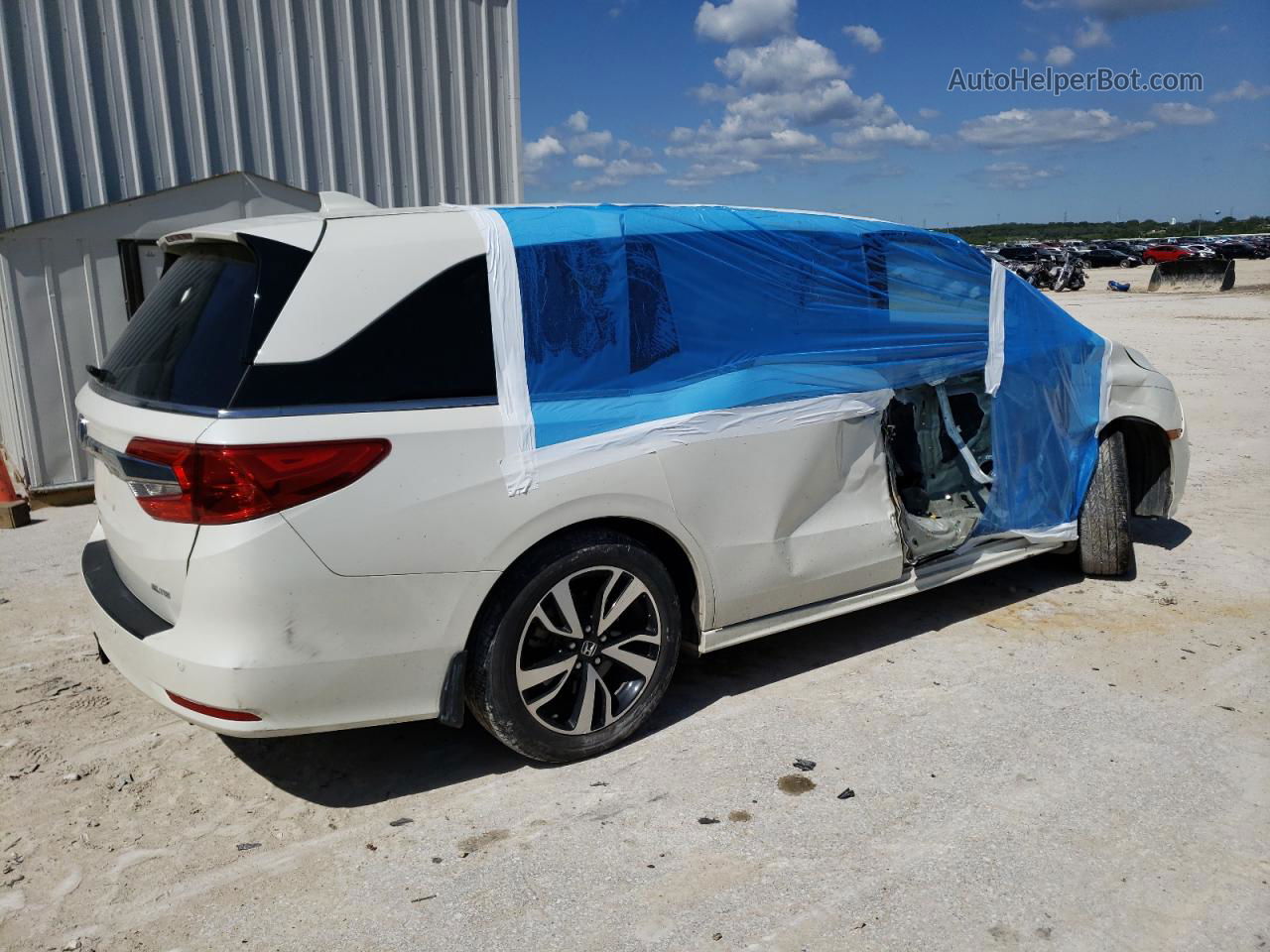 2019 Honda Odyssey Elite White vin: 5FNRL6H98KB062626