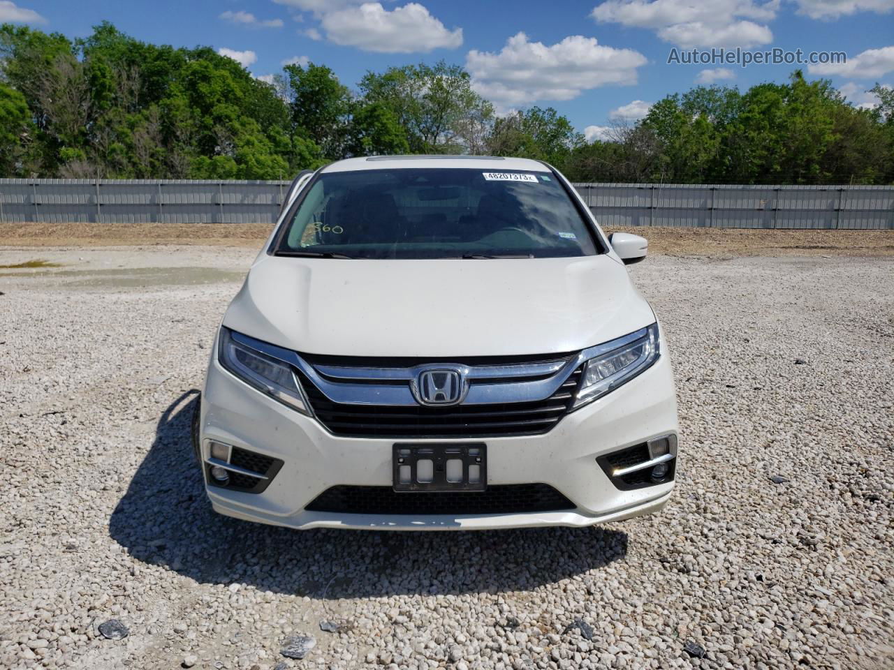 2019 Honda Odyssey Elite White vin: 5FNRL6H98KB062626