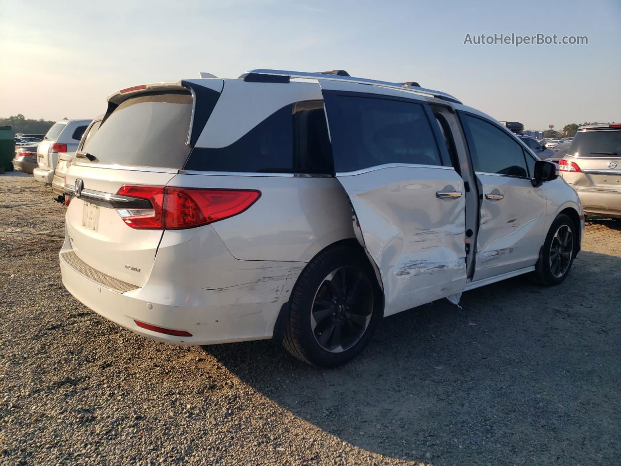 2021 Honda Odyssey Elite White vin: 5FNRL6H98MB000324