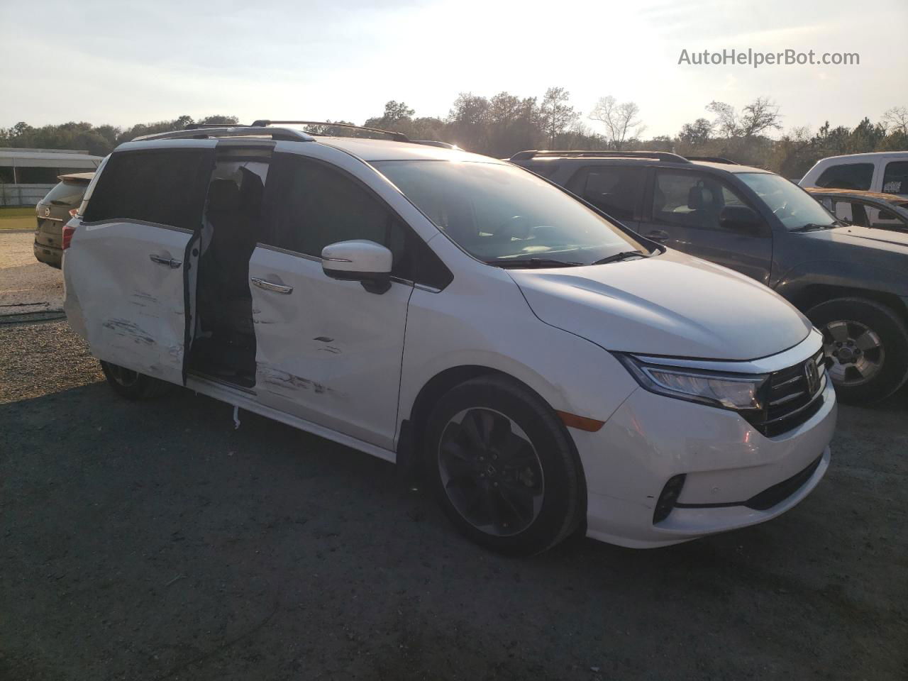 2021 Honda Odyssey Elite White vin: 5FNRL6H98MB000324