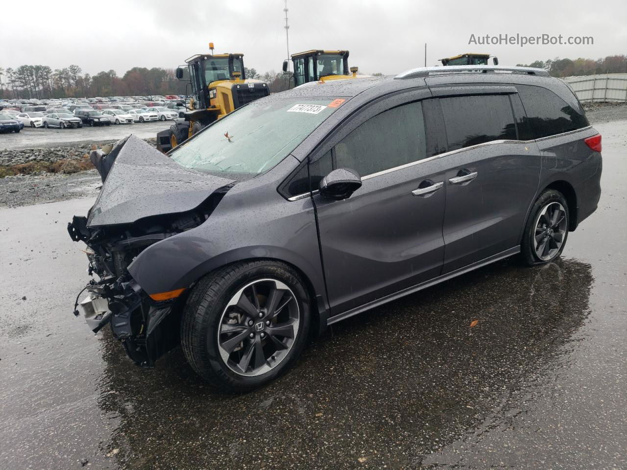 2021 Honda Odyssey Elite Gray vin: 5FNRL6H99MB004186