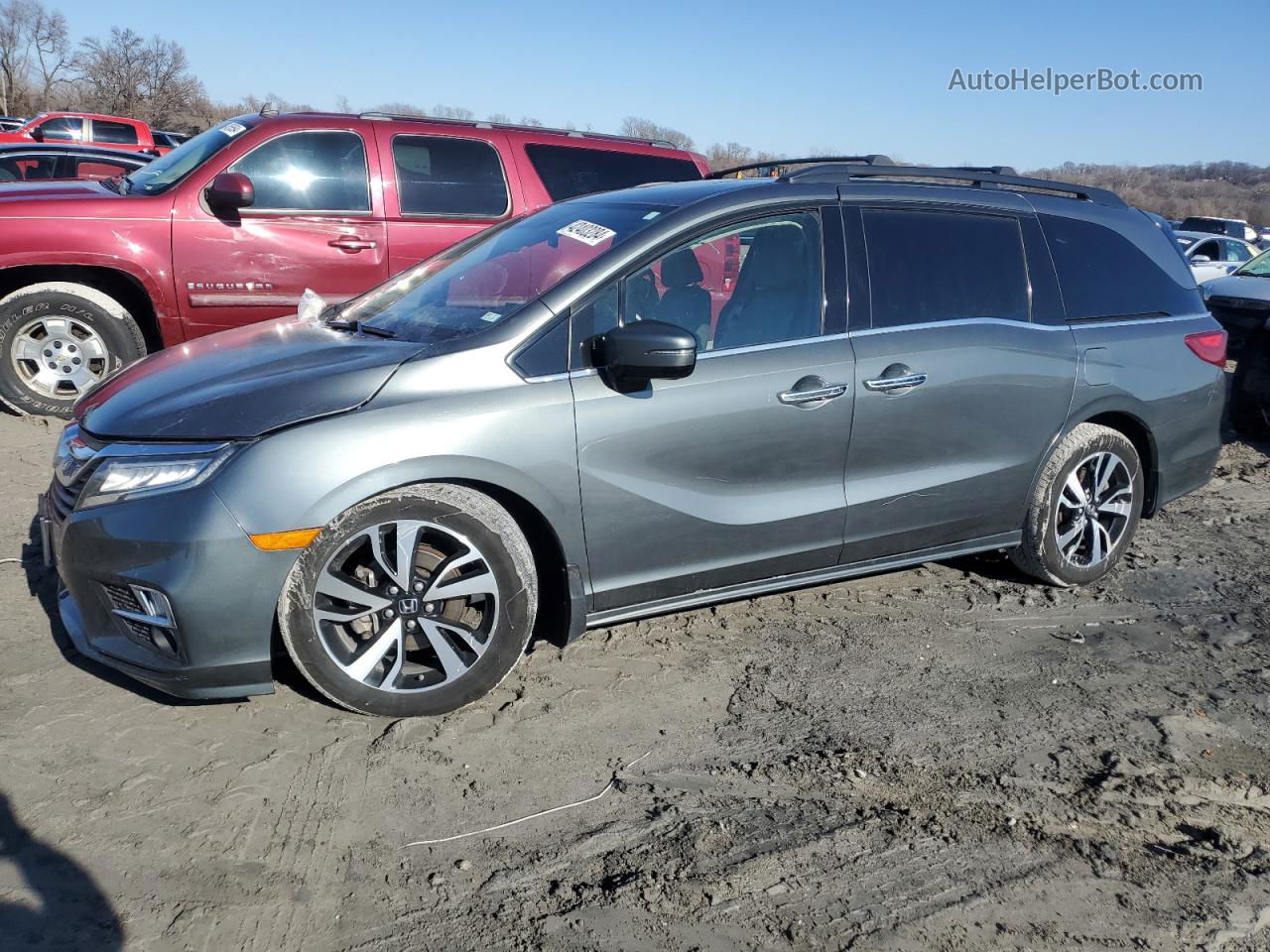 2019 Honda Odyssey Elite Gray vin: 5FNRL6H9XKB026551