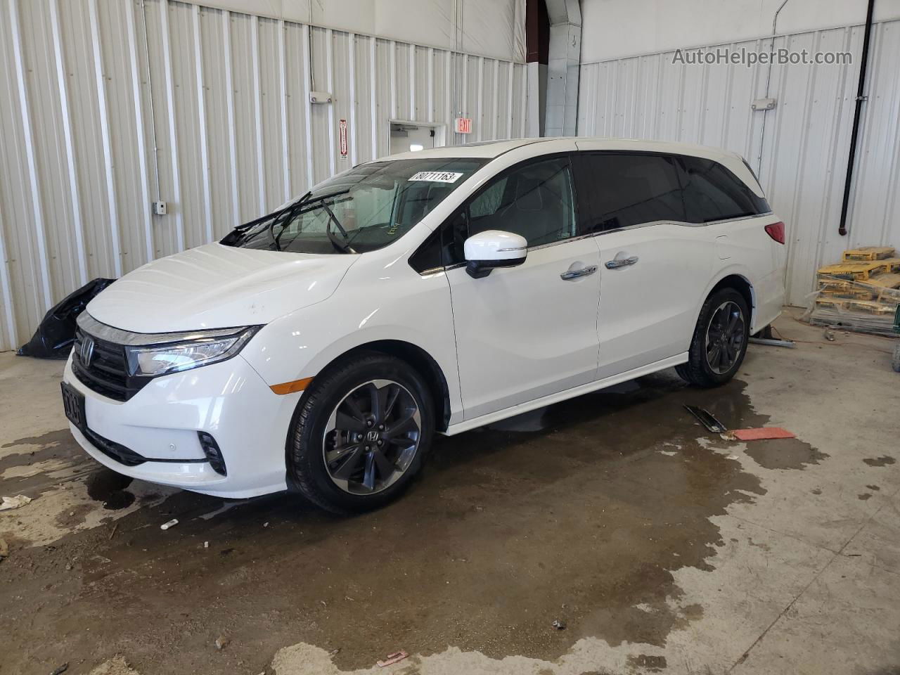 2021 Honda Odyssey Elite White vin: 5FNRL6H9XMB000051