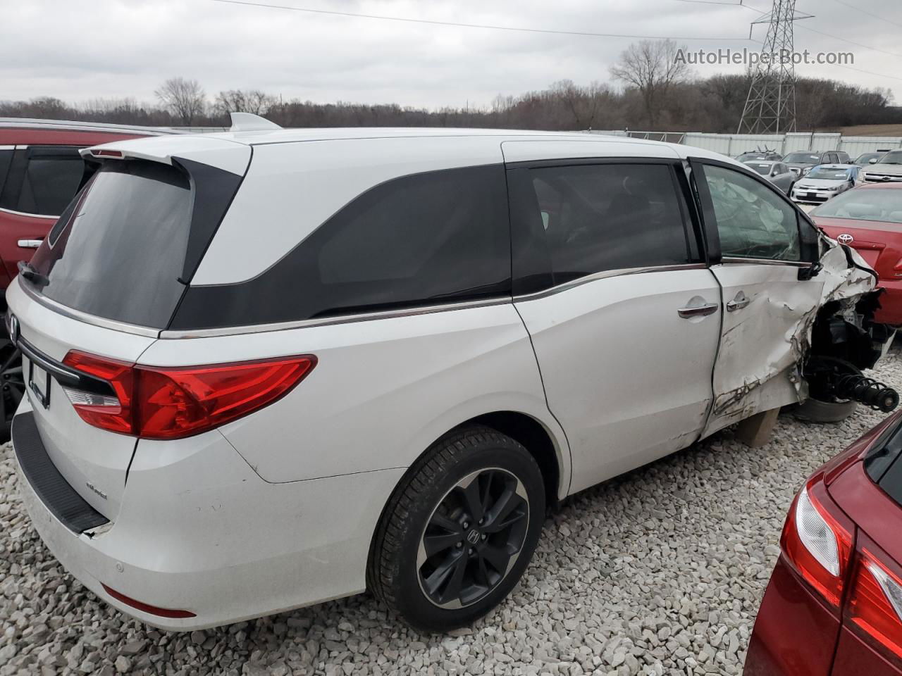 2021 Honda Odyssey Elite White vin: 5FNRL6H9XMB000051