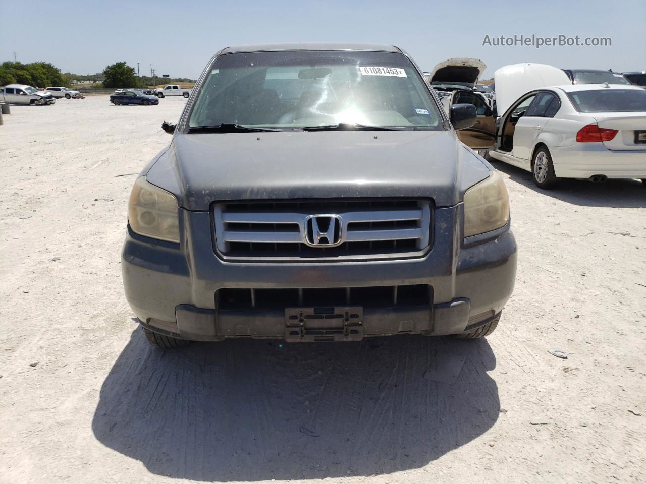 2007 Honda Pilot Lx Gray vin: 5FNYF18117B005787