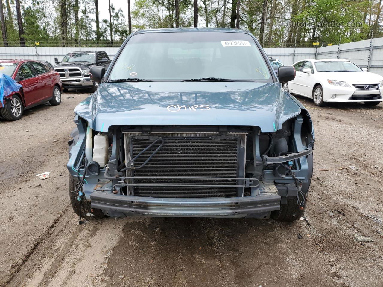 2007 Honda Pilot Lx Blue vin: 5FNYF18117B028471