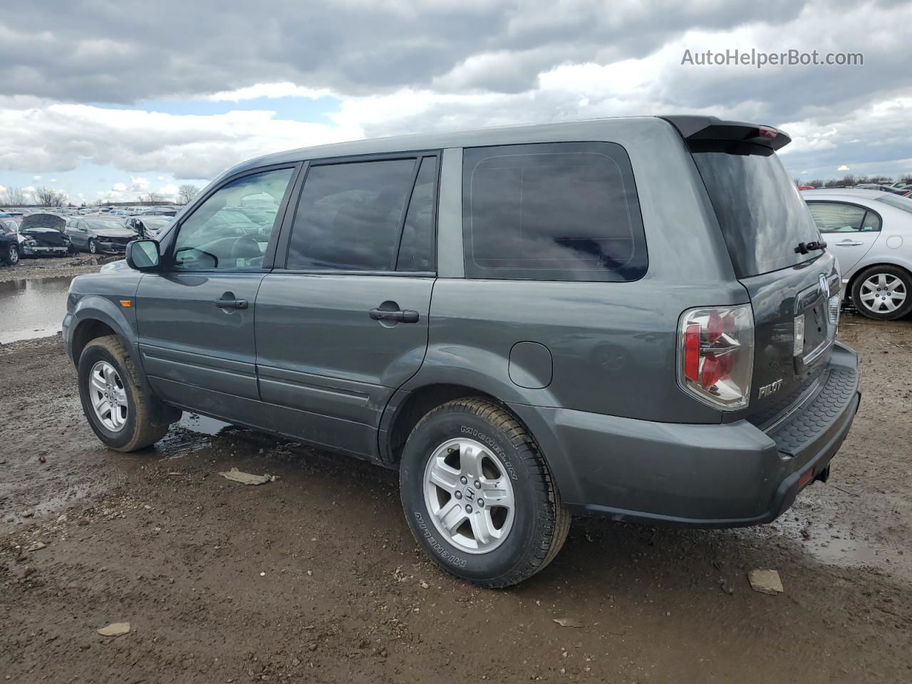 2007 Honda Pilot Lx Charcoal vin: 5FNYF181X7B018036