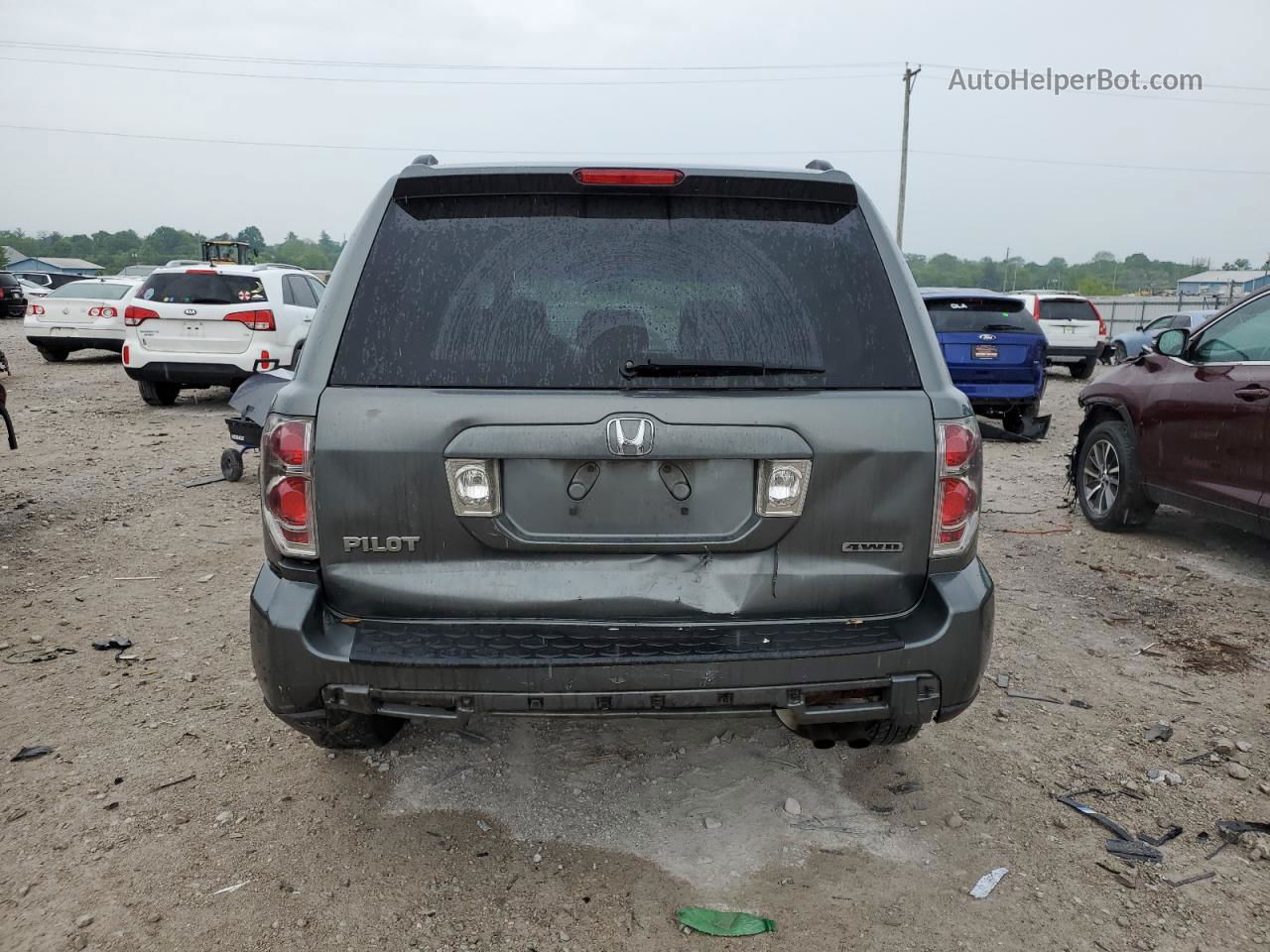 2007 Honda Pilot Ex Gray vin: 5FNYF18437B029227