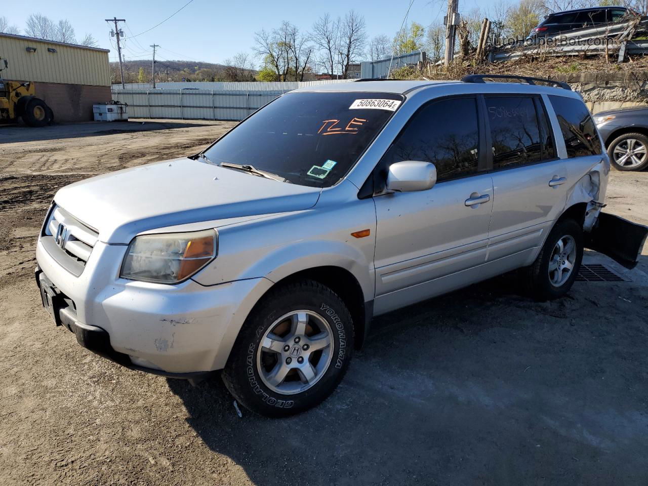 2007 Honda Pilot Ex Silver vin: 5FNYF18437B030118