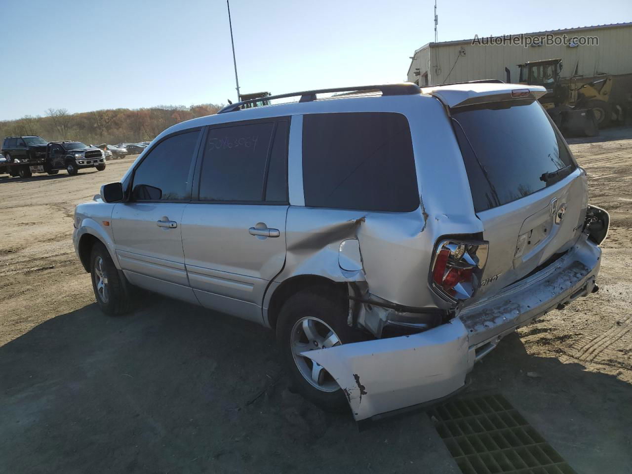 2007 Honda Pilot Ex Silver vin: 5FNYF18437B030118