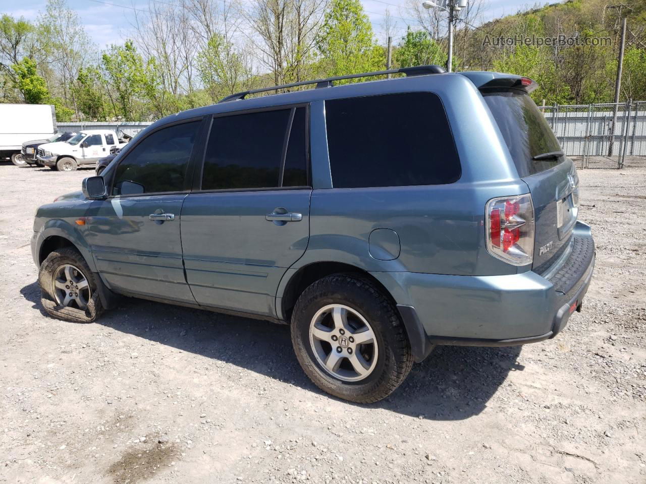 2007 Honda Pilot Ex Blue vin: 5FNYF18467B000370