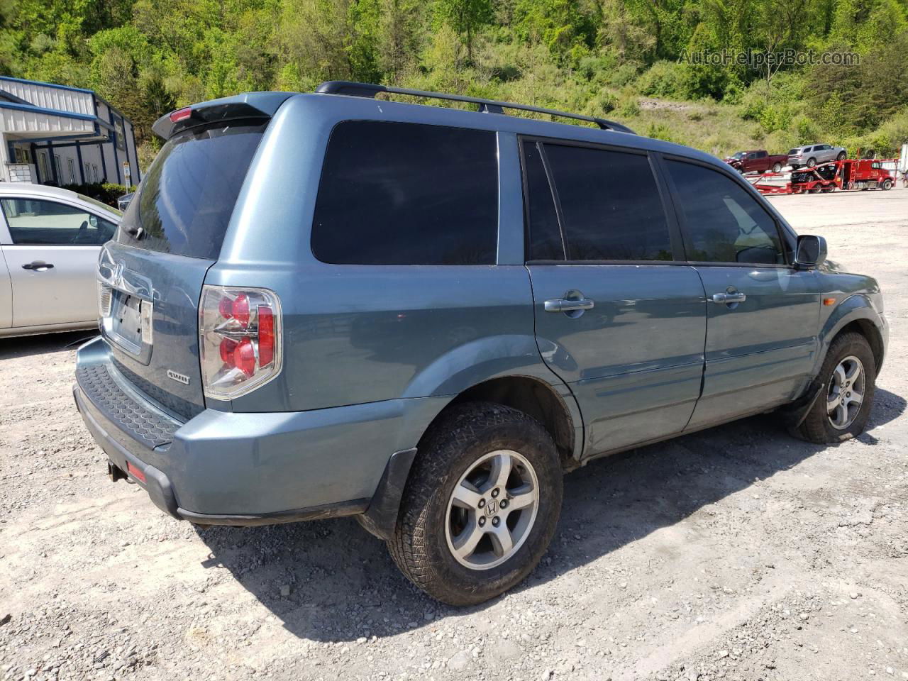 2007 Honda Pilot Ex Blue vin: 5FNYF18467B000370