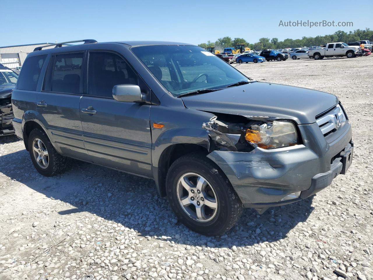 2007 Honda Pilot Ex Gray vin: 5FNYF18467B007156