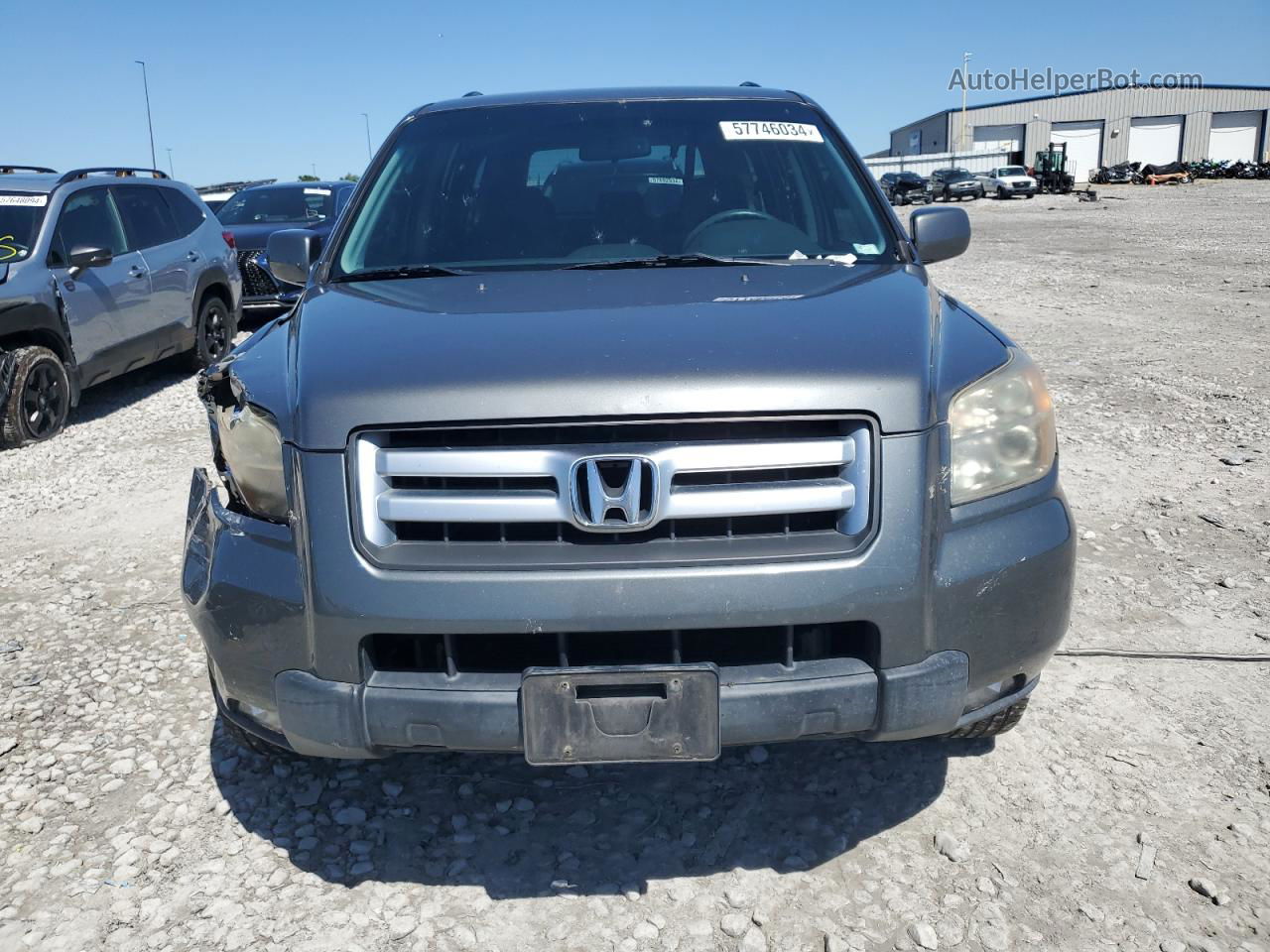 2007 Honda Pilot Ex Gray vin: 5FNYF18467B007156