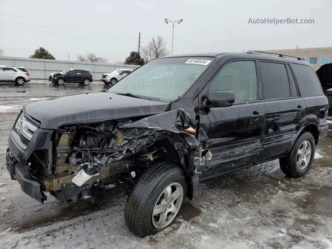 2007 Honda Pilot Ex Black vin: 5FNYF18467B027035