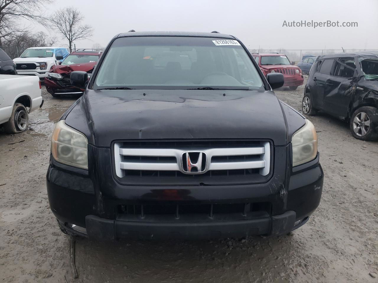 2007 Honda Pilot Ex Black vin: 5FNYF18477B001883