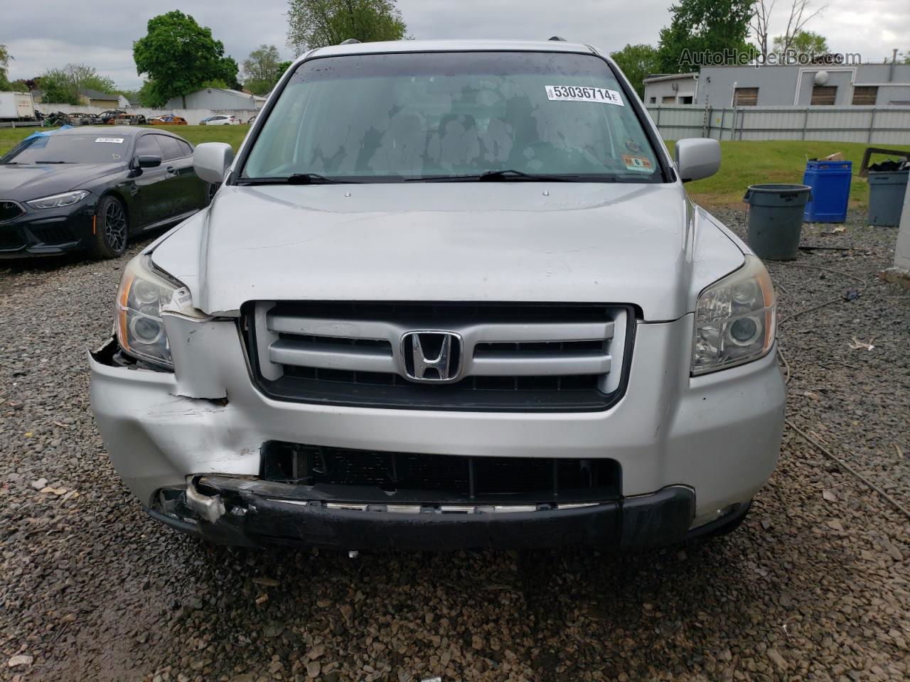 2007 Honda Pilot Ex Silver vin: 5FNYF18487B030129