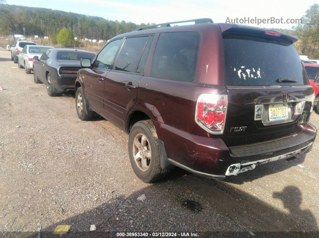 2007 Honda Pilot Ex Maroon vin: 5FNYF18497B011640