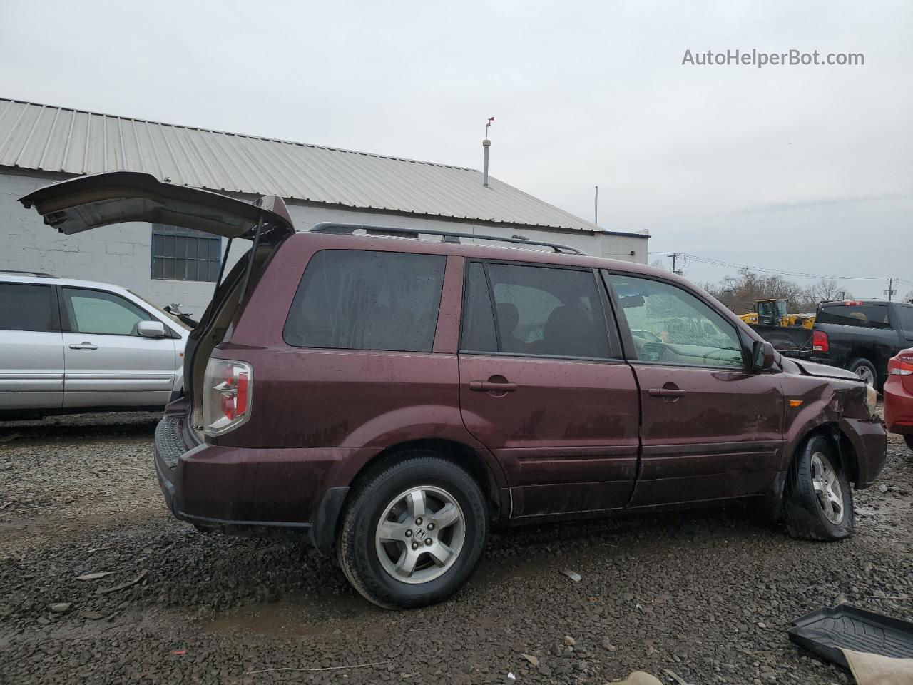 2007 Honda Pilot Ex Бордовый vin: 5FNYF18497B029569