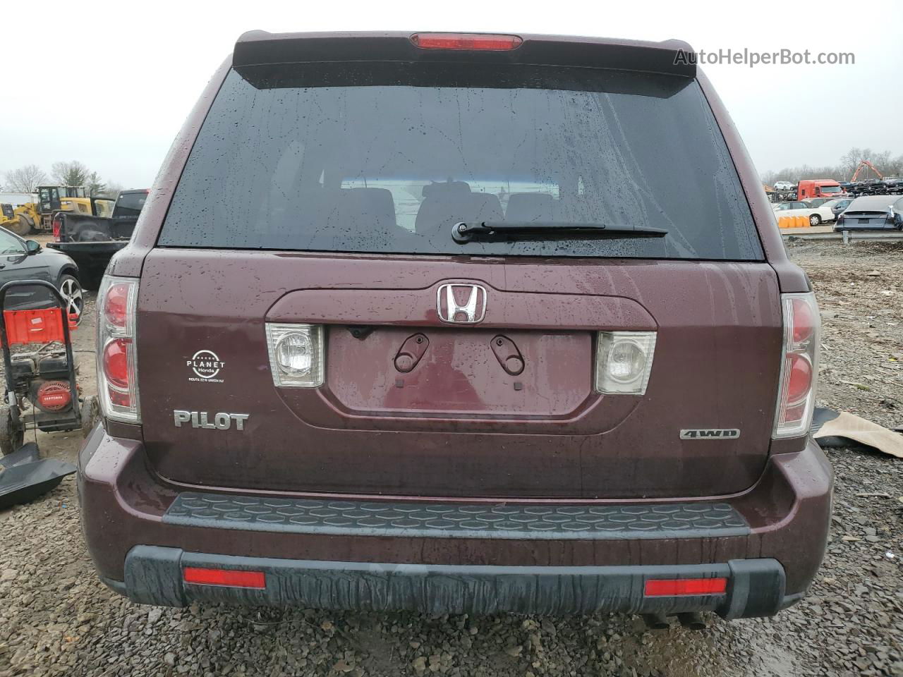 2007 Honda Pilot Ex Бордовый vin: 5FNYF18497B029569