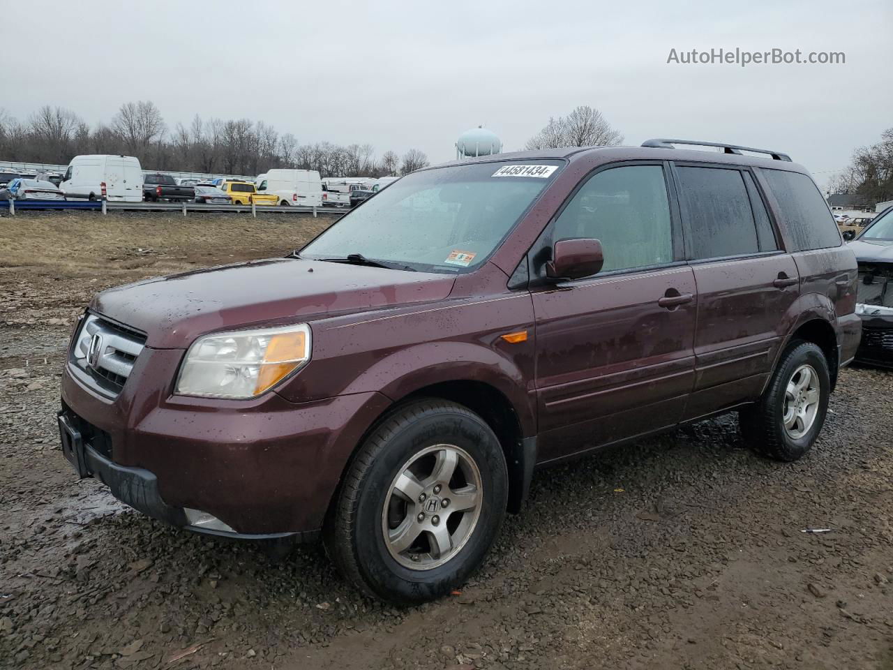 2007 Honda Pilot Ex Бордовый vin: 5FNYF18497B029569