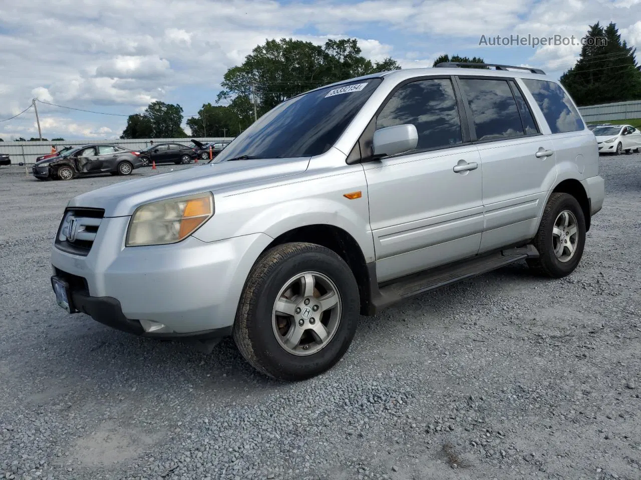 2007 Honda Pilot Ex Silver vin: 5FNYF184X7B017379