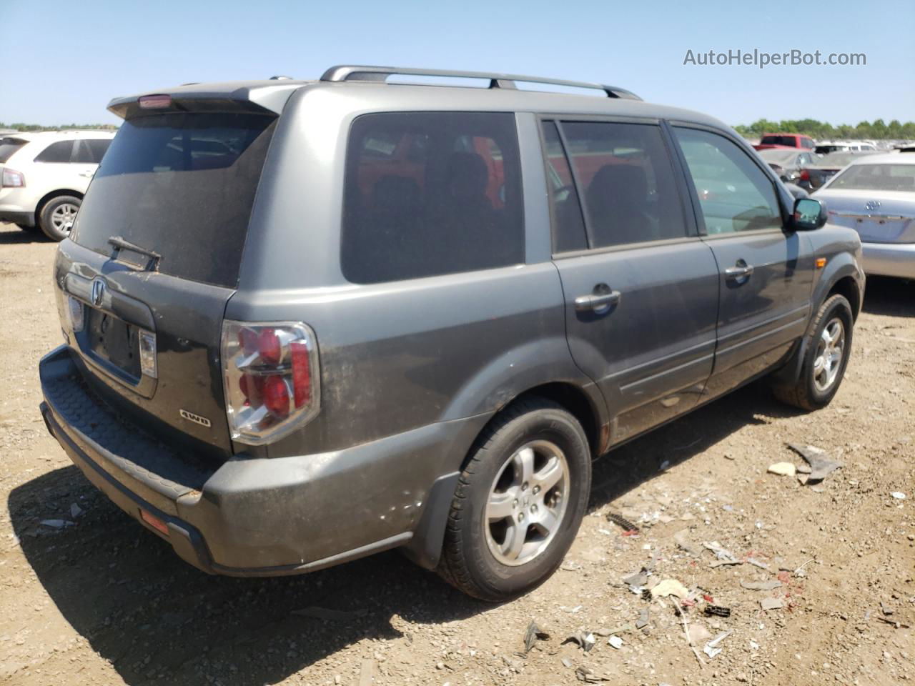 2007 Honda Pilot Exl Gray vin: 5FNYF18507B020204