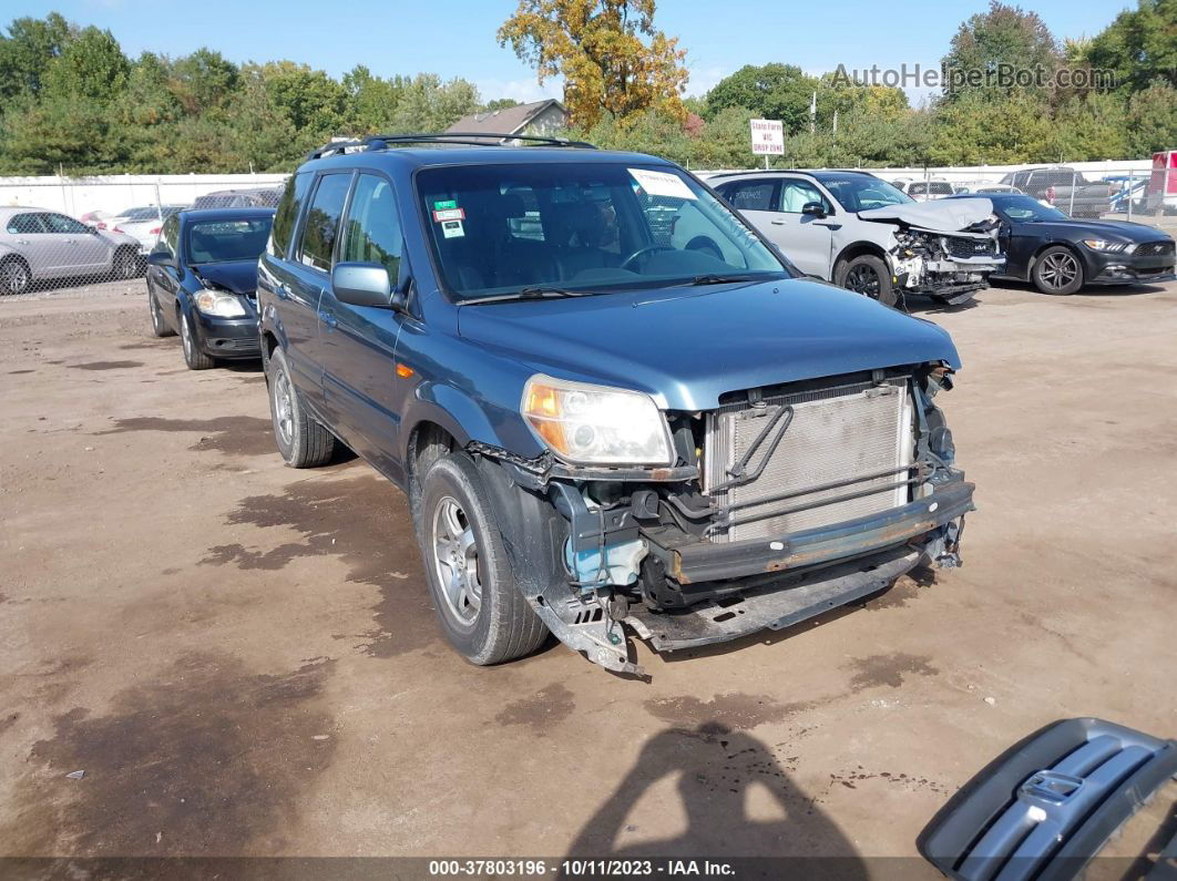 2007 Honda Pilot Ex-l Blue vin: 5FNYF18517B010197