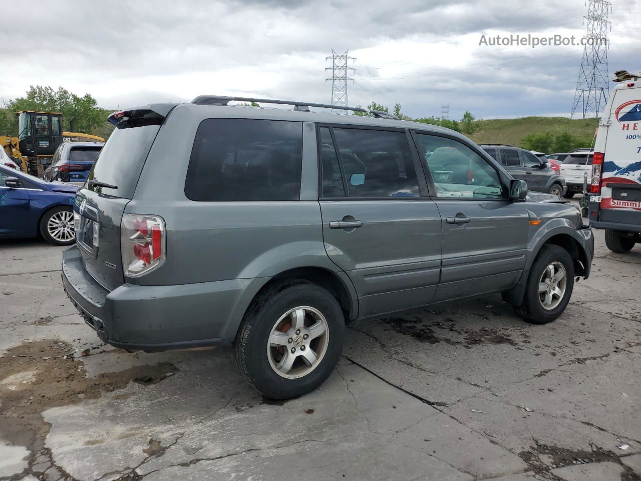 2007 Honda Pilot Exl Charcoal vin: 5FNYF18517B022401