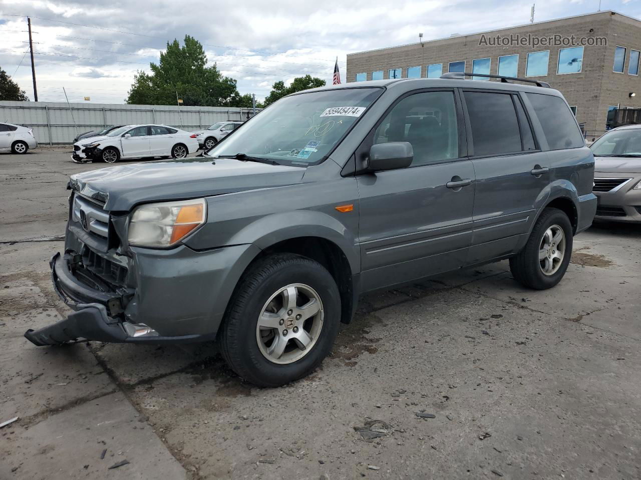 2007 Honda Pilot Exl Charcoal vin: 5FNYF18517B022401