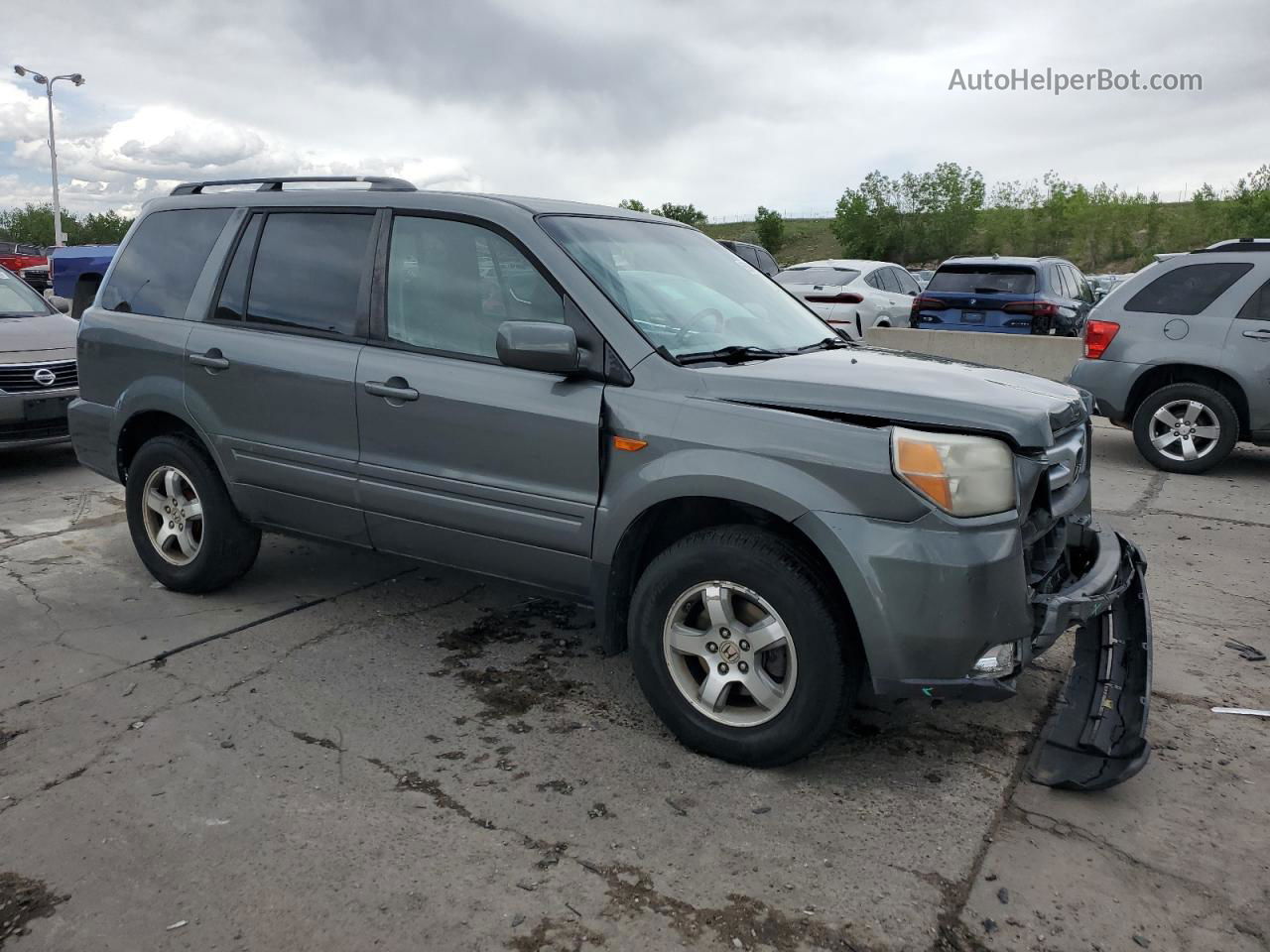 2007 Honda Pilot Exl Charcoal vin: 5FNYF18517B022401