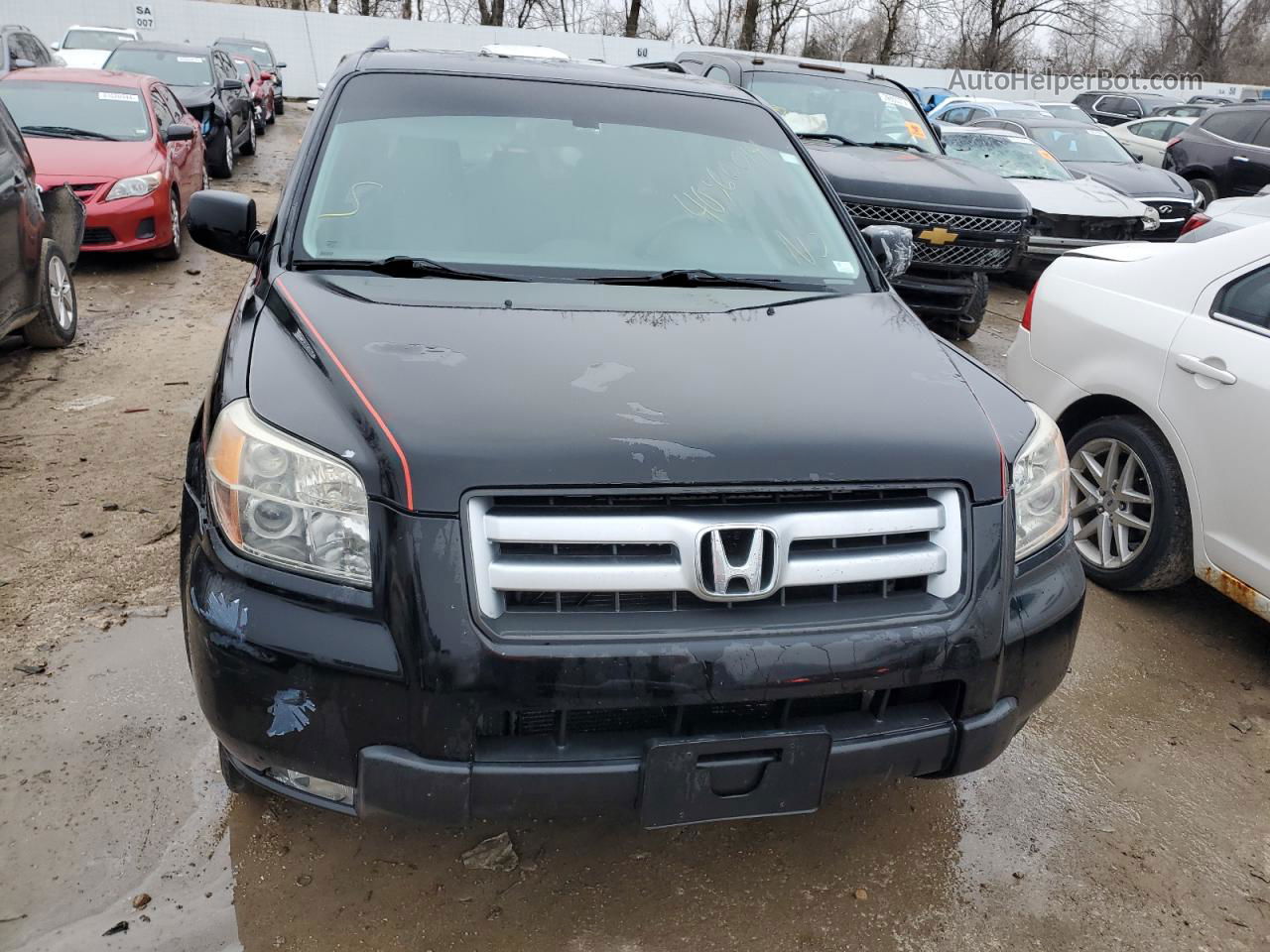 2007 Honda Pilot Exl Black vin: 5FNYF18537B007852