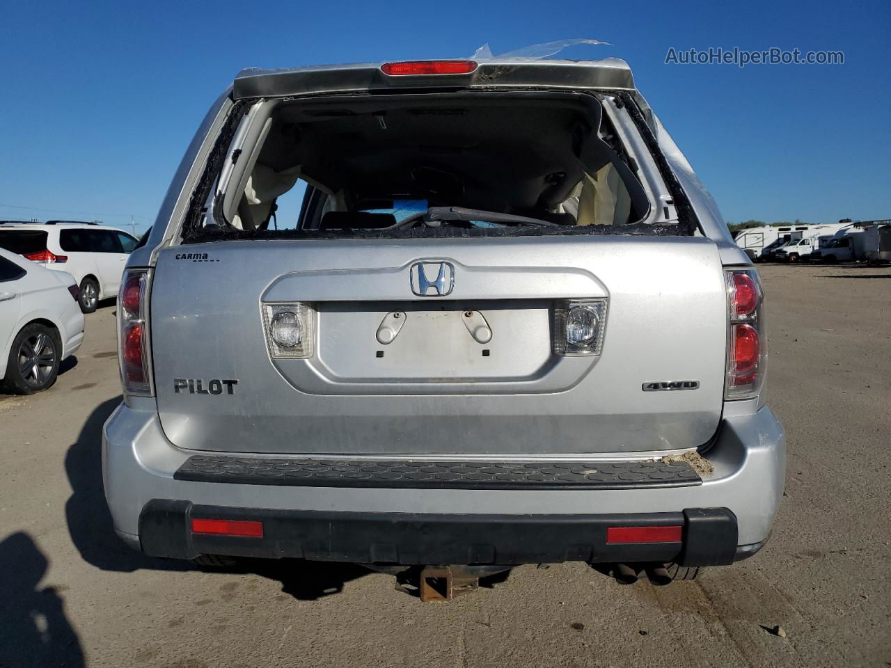 2007 Honda Pilot Exl Silver vin: 5FNYF18537B011996