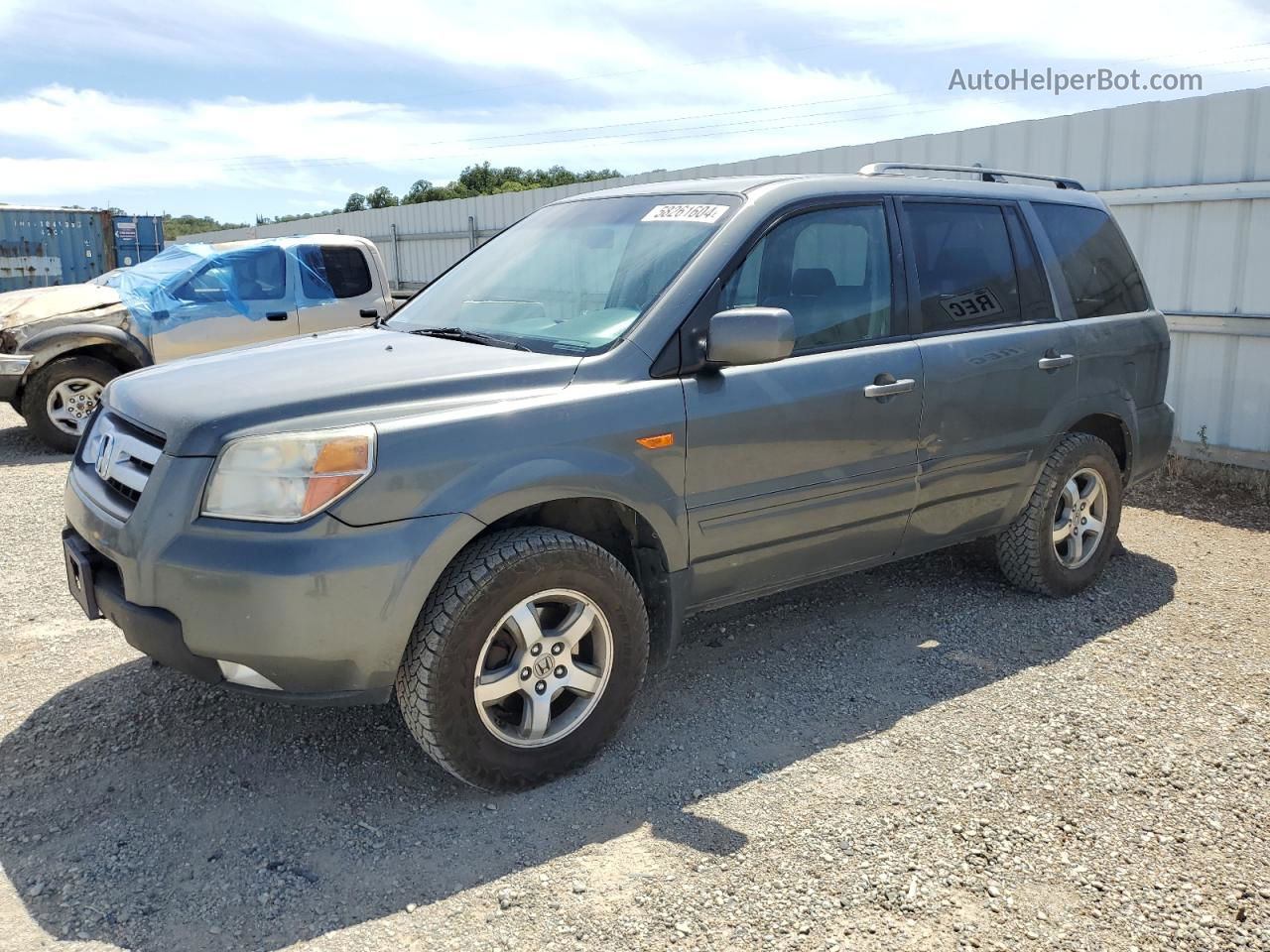 2007 Honda Pilot Exl Gray vin: 5FNYF18537B024313