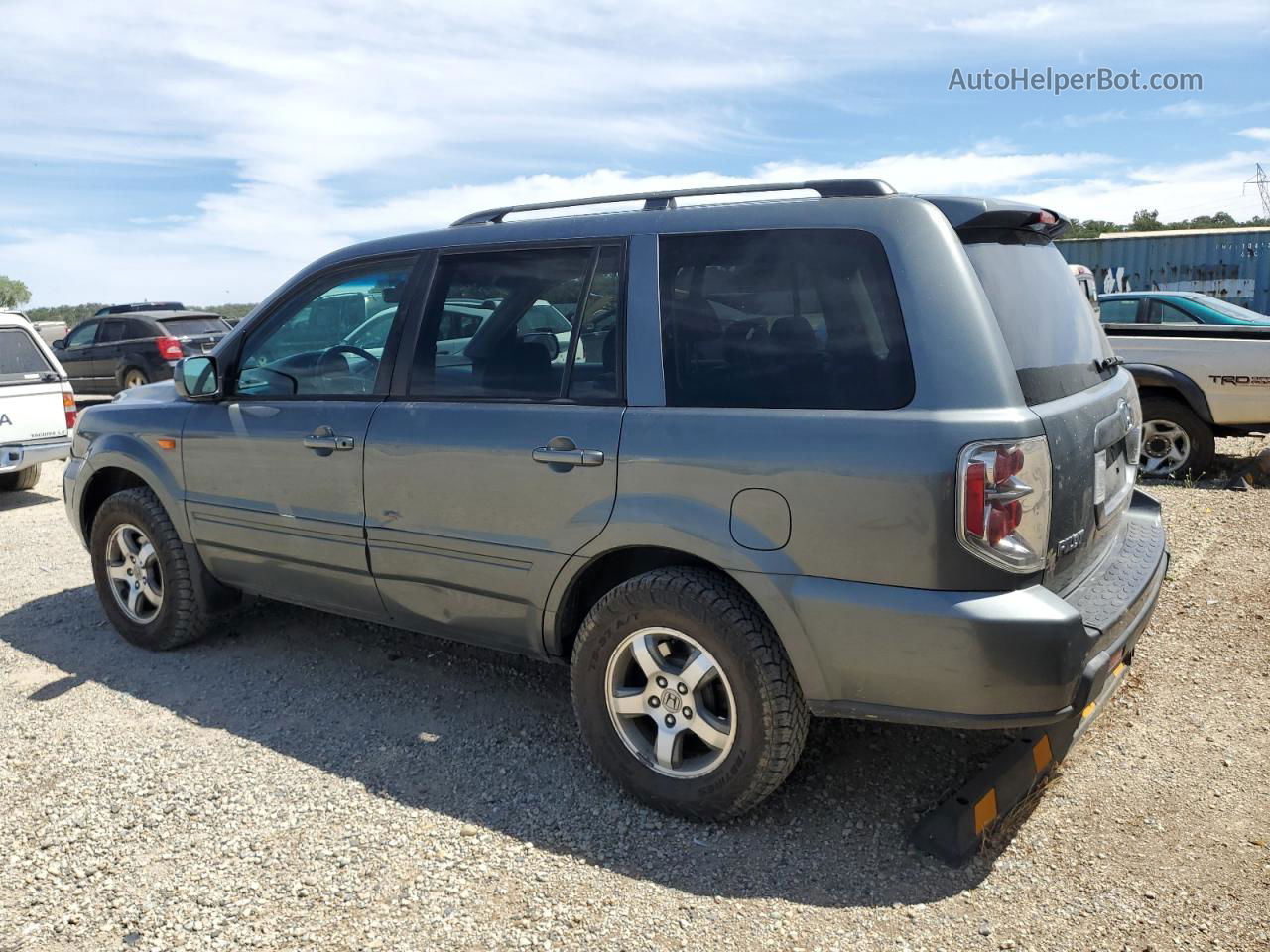 2007 Honda Pilot Exl Gray vin: 5FNYF18537B024313