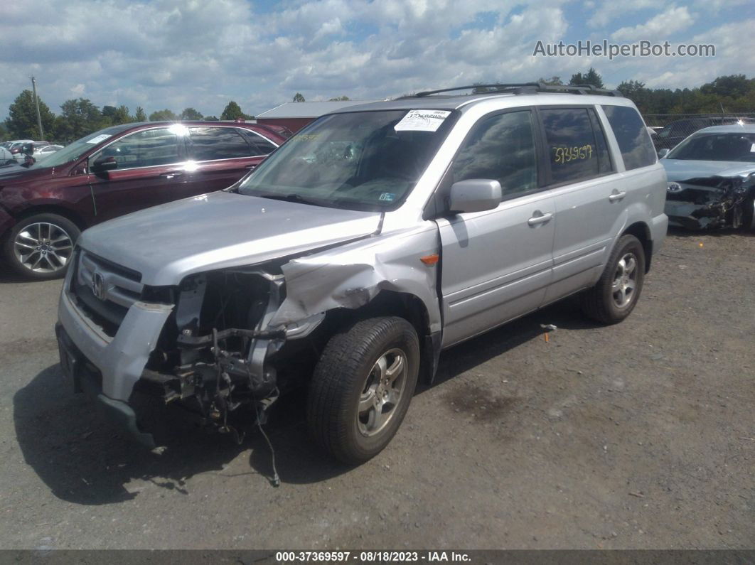 2007 Honda Pilot Ex-l Silver vin: 5FNYF18547B008458