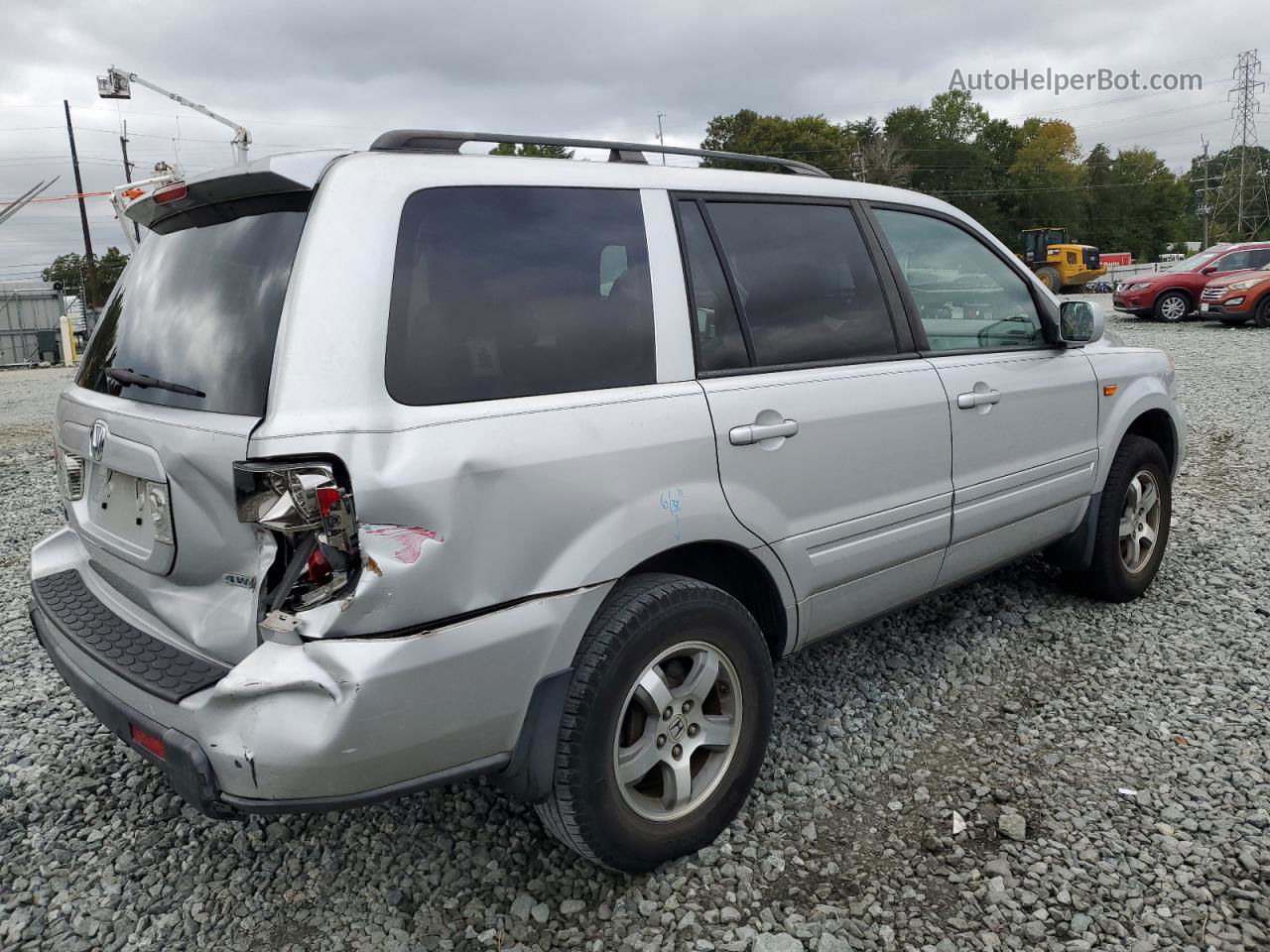 2007 Honda Pilot Exl Silver vin: 5FNYF18547B011697