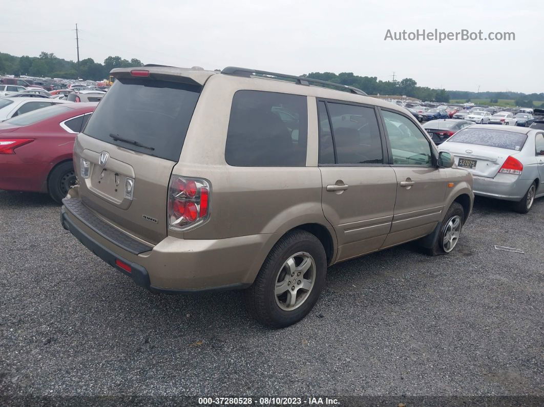 2007 Honda Pilot Ex-l Beige vin: 5FNYF18557B004130